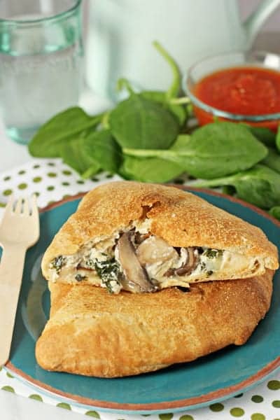 Mushroom Spinach And Kale Calzones.