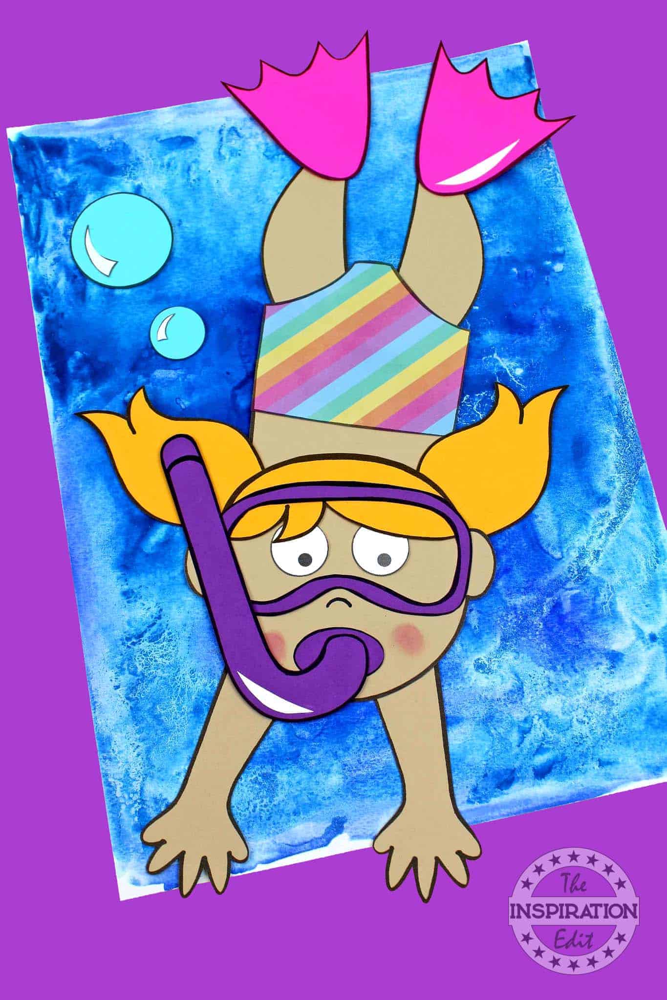 Snorkel Diver Craft Printable