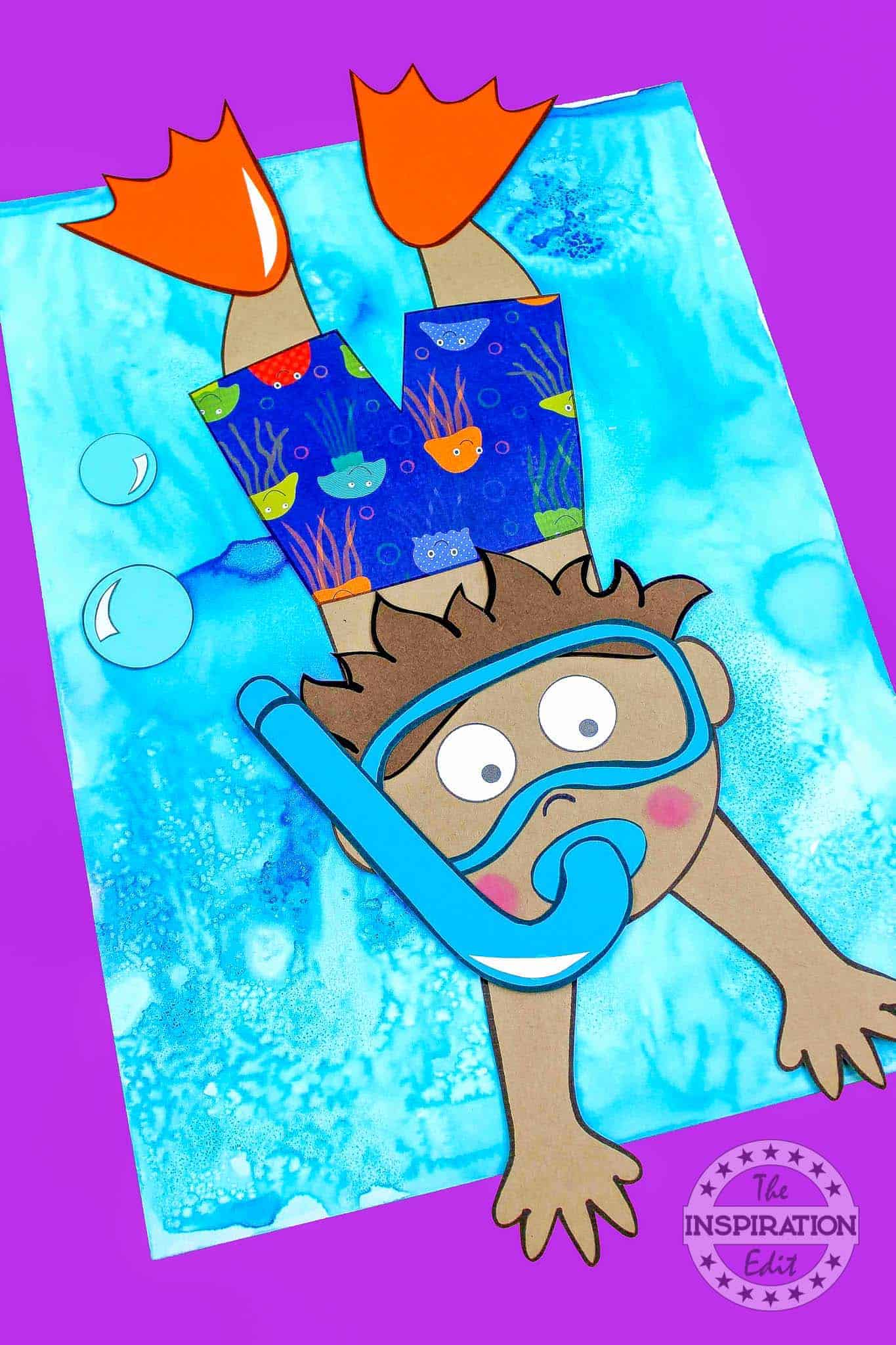 Snorkel Diver Craft Printable