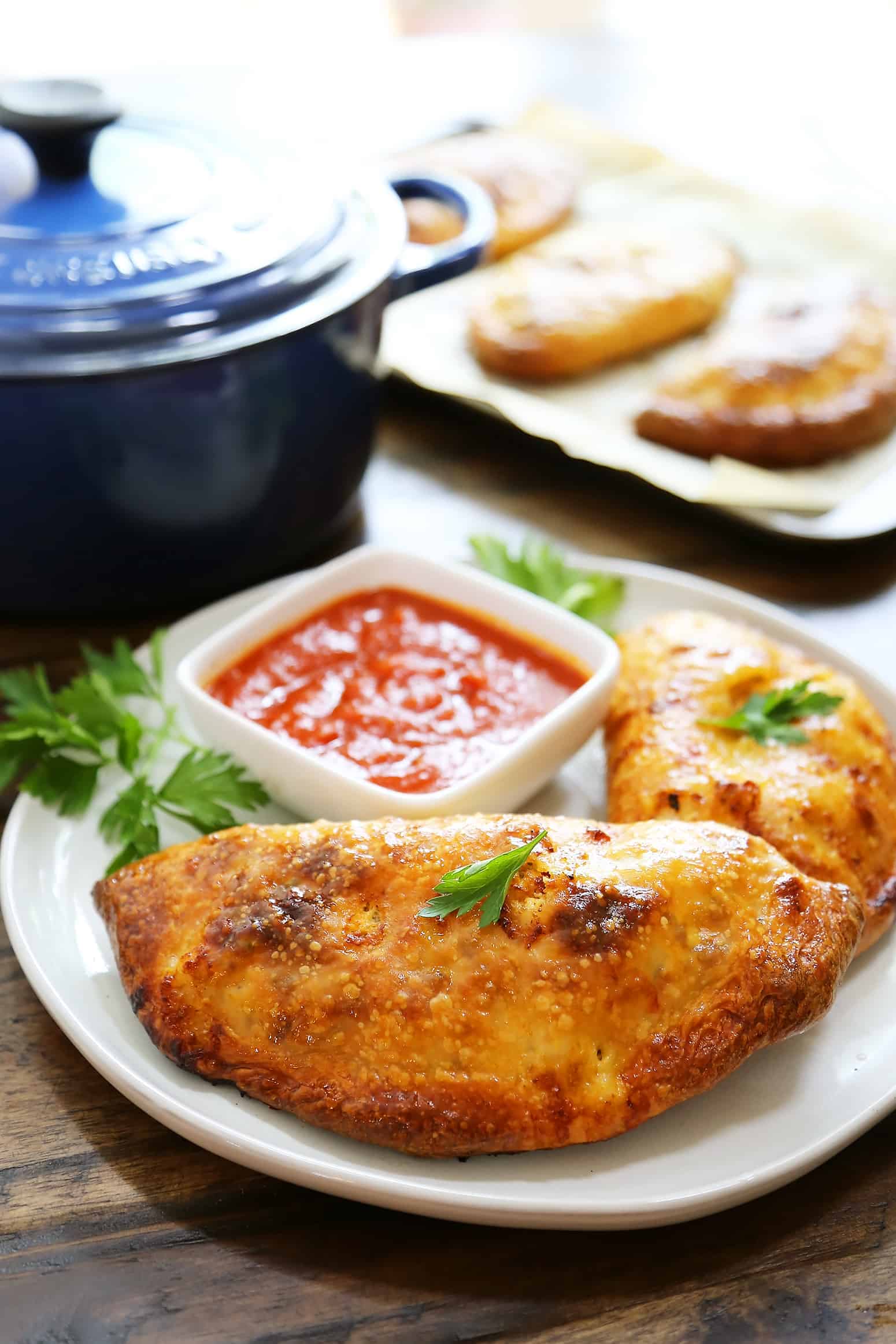 Sausage Ricotta Veggie Calzones.
