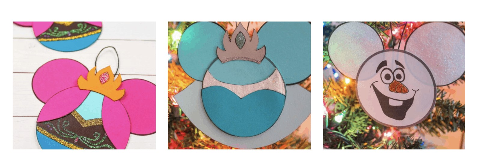DIY Frozen Disney Ornaments.