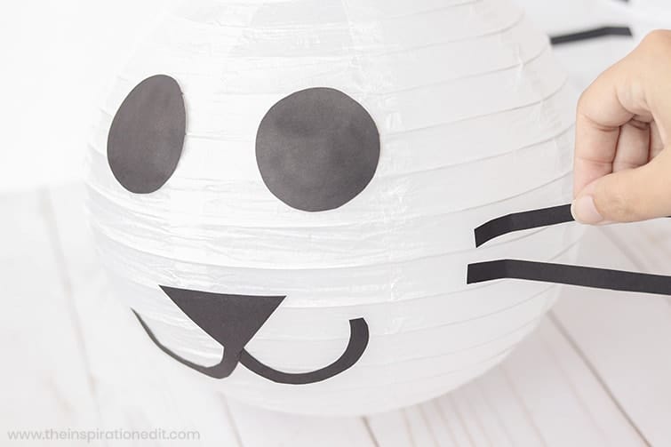 DIY Paper Lantern for a Cat Party.