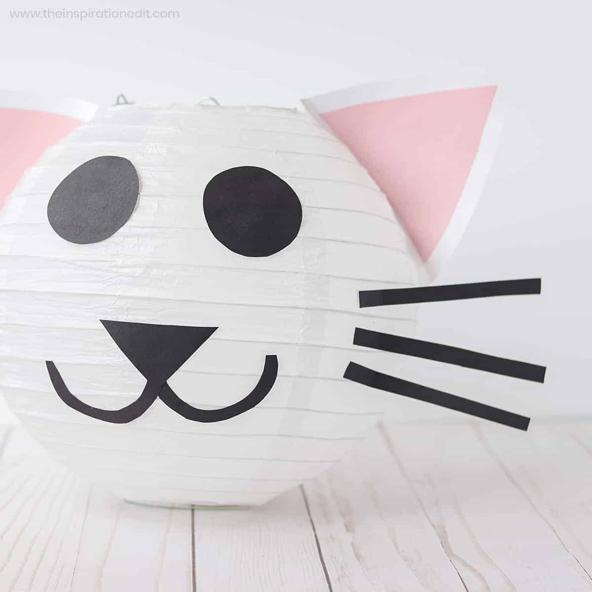 DIY Paper Lantern Cat Head Craft Featured Image.