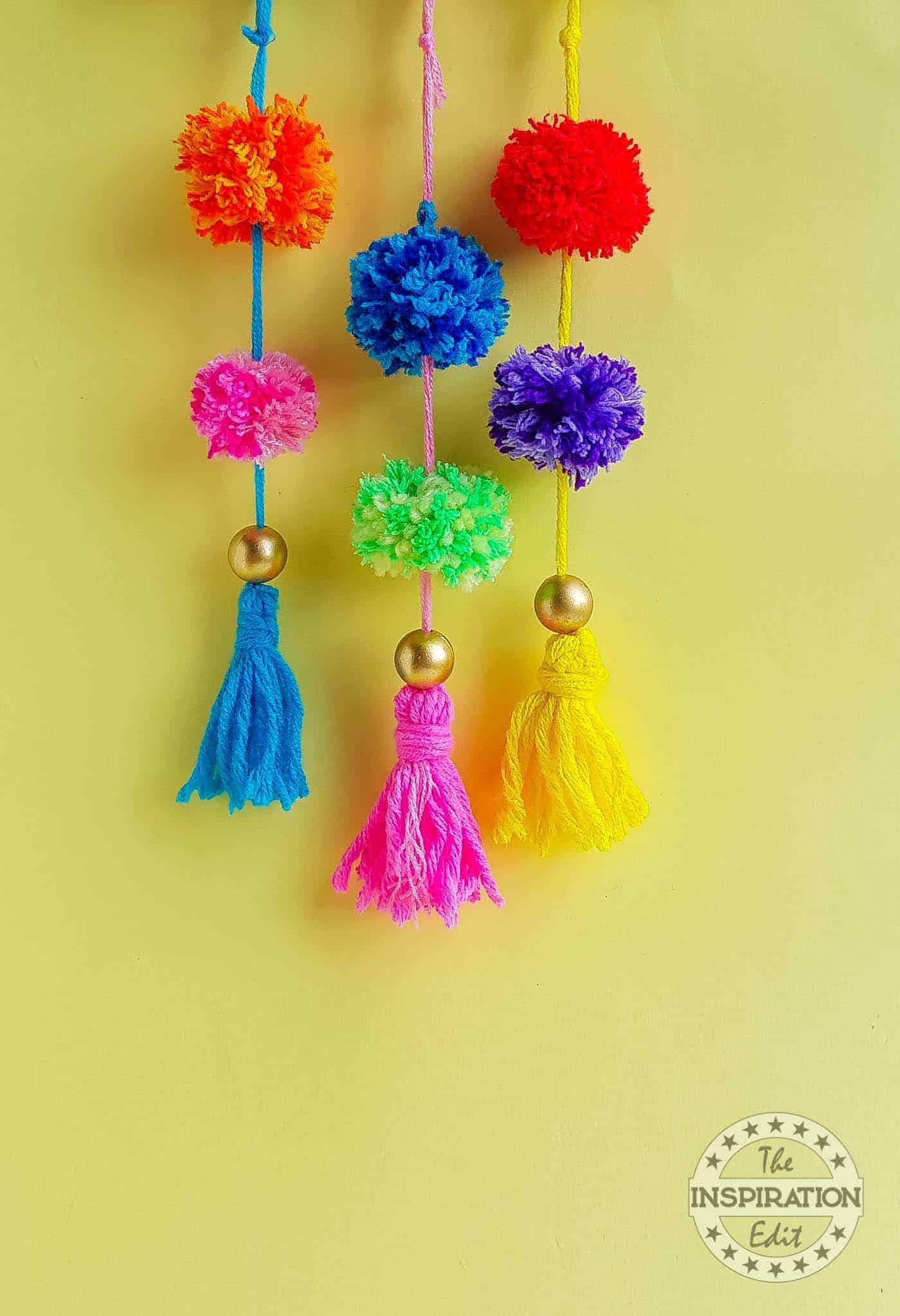 Pom Pom Tassel Wall Hanging