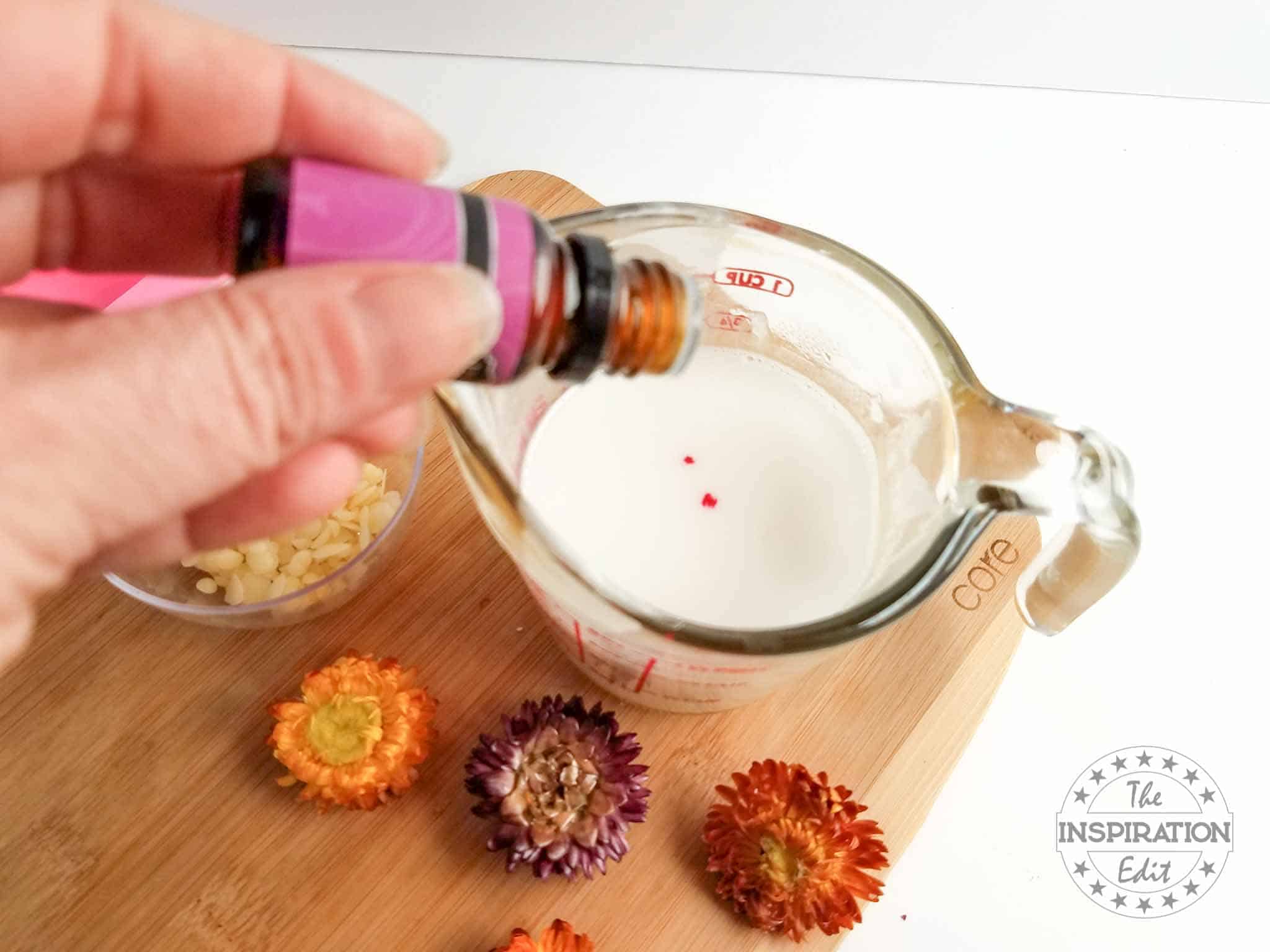 make homemade soap with dried flowers