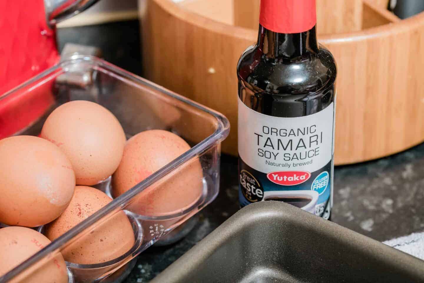 Ingredients For Using A Tamagoyaki Pan To Make Japanese Egg Rolls.