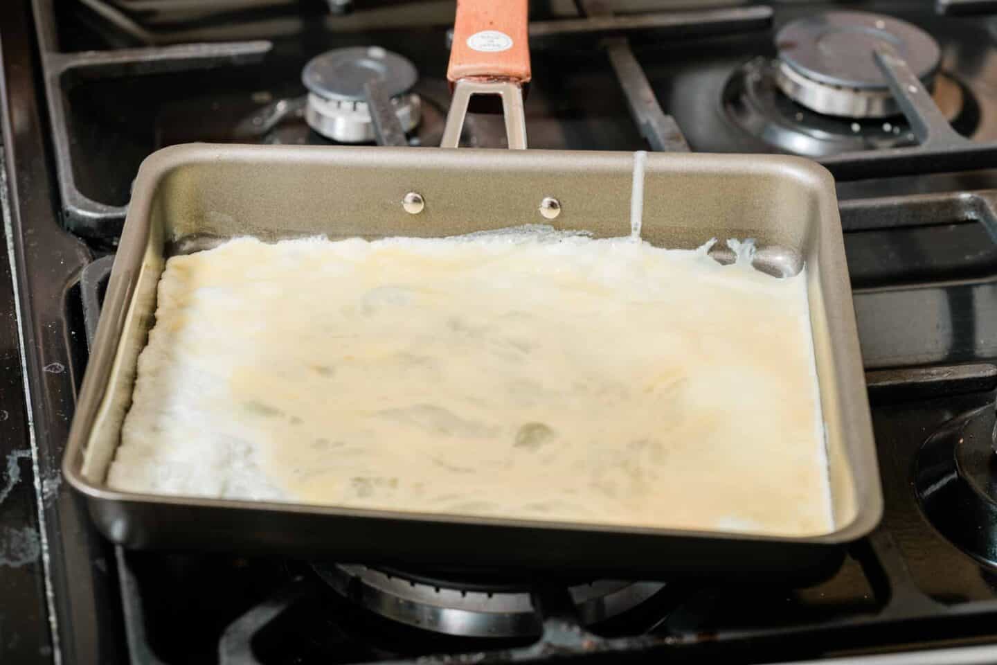 Making Japanese Omelette Recipe Using A Tamagoyaki Pan.
