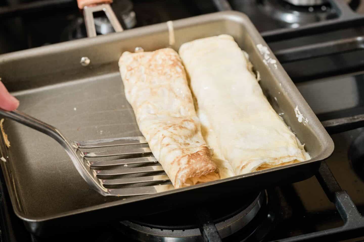Making Japanese Omelette Recipe Using A Tamagoyaki Pan.