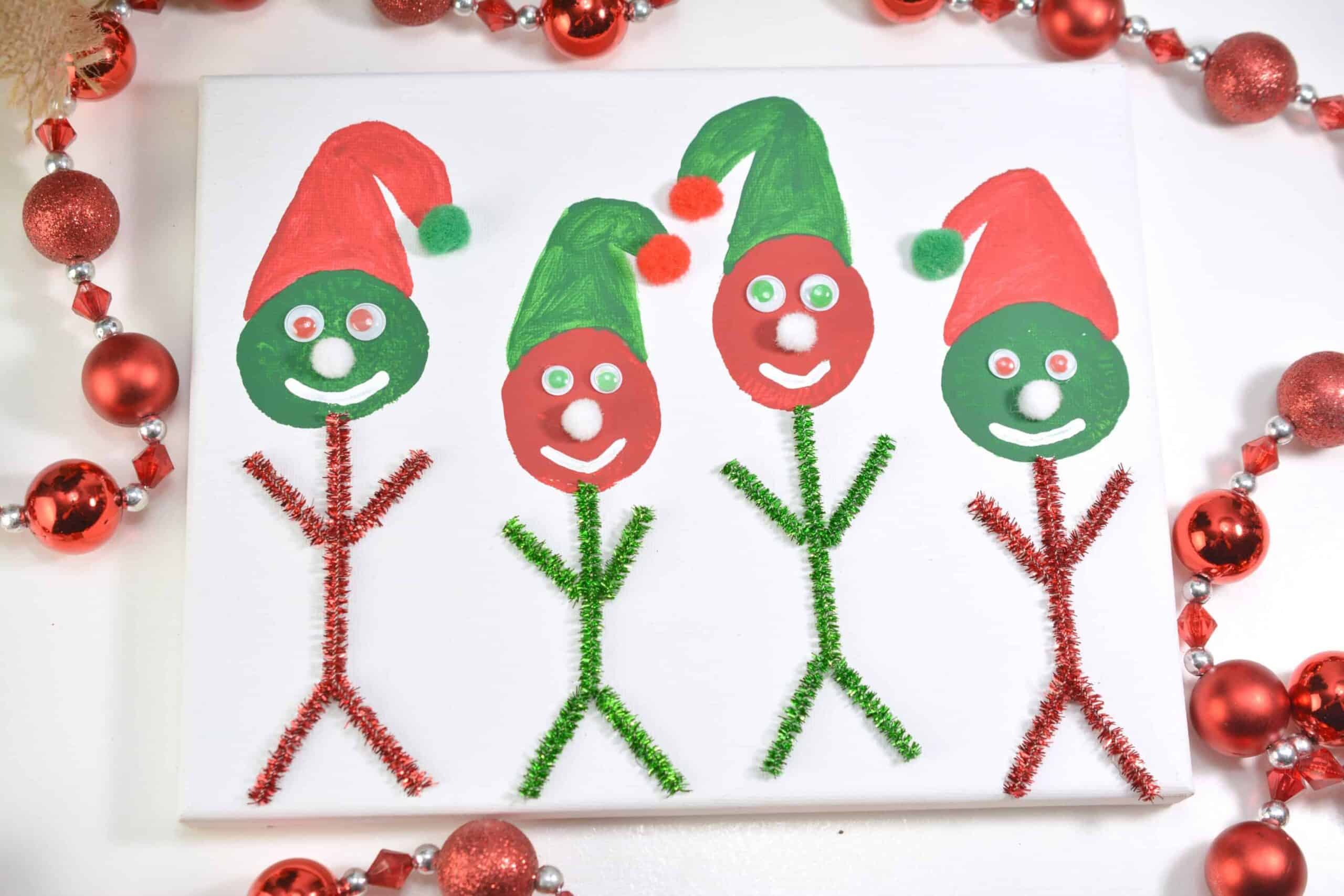 Elf Craft DIY Wooden Elf Family Portrait · The Inspiration Edit