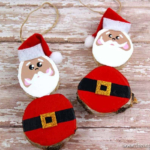 Wooden Santa Decoration.