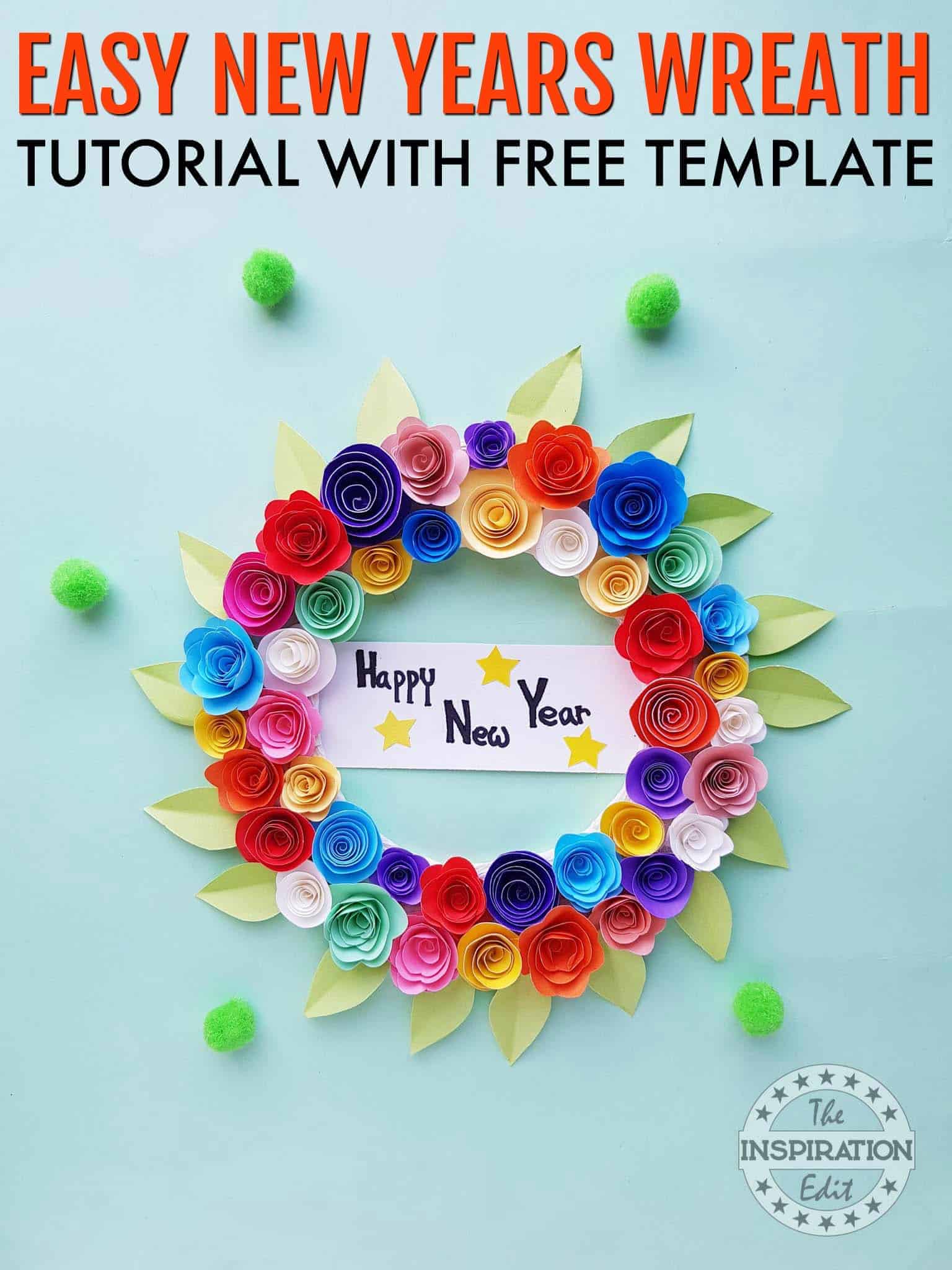 New Years Paper Wreath.