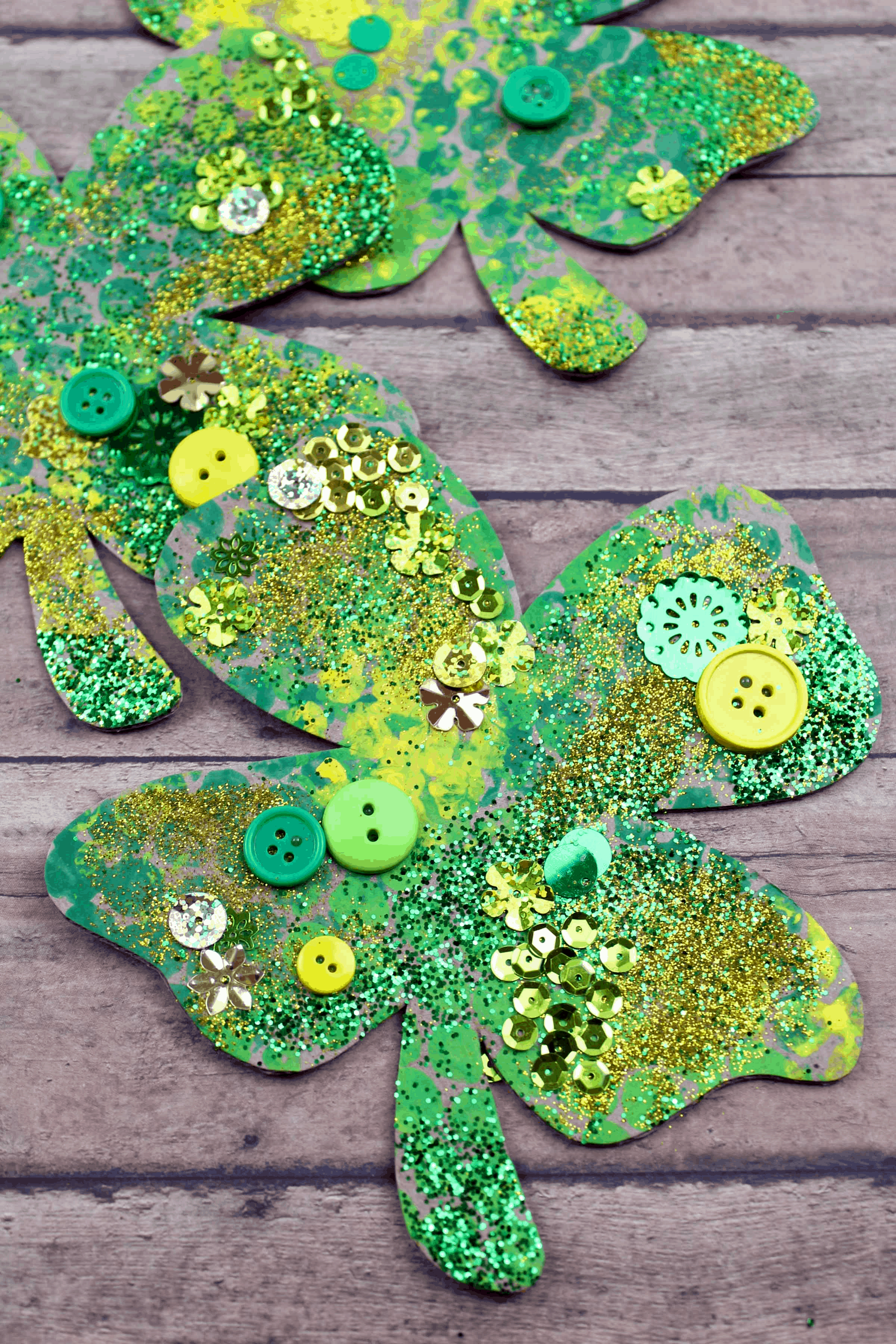 finished Kids Shamrock craft