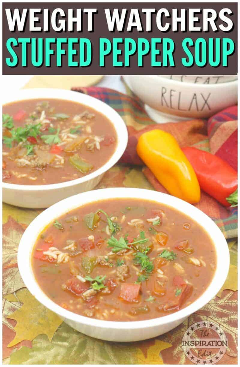STUFFED PEPPER SOUP with weight watchers points