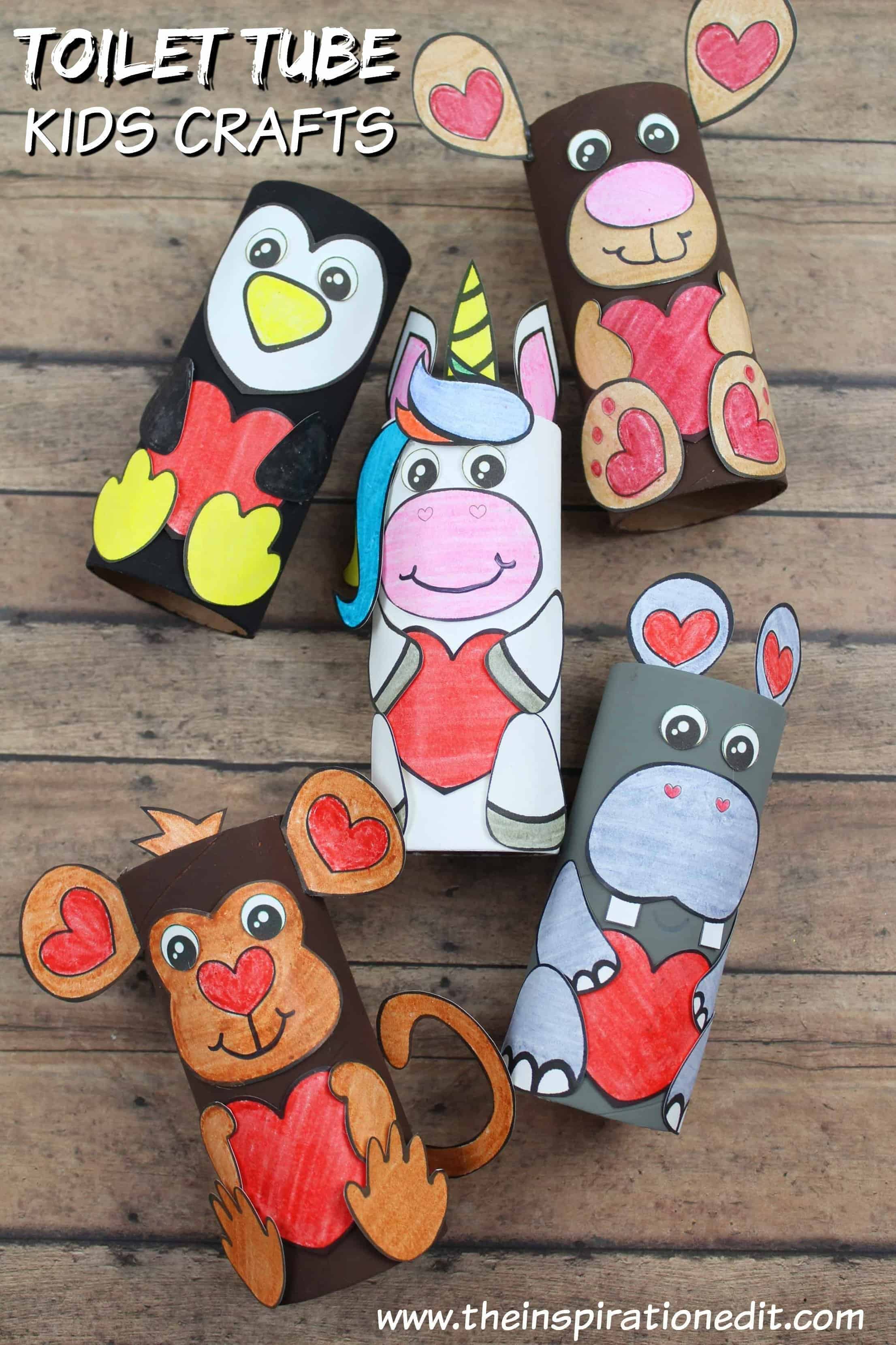 Valentine's Toilet Tube Craft.