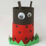 Cute Toilet Tube Ladybug Craft.