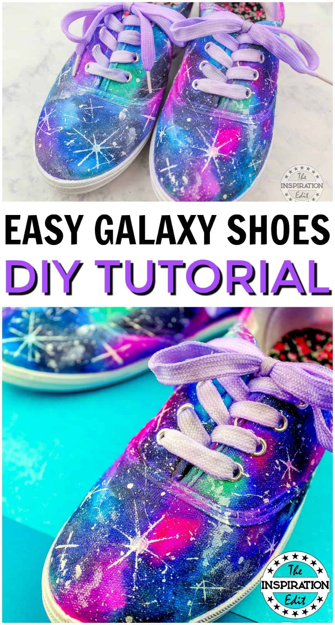Creative DIY Galaxy Tie Dye Shoes · The Inspiration Edit