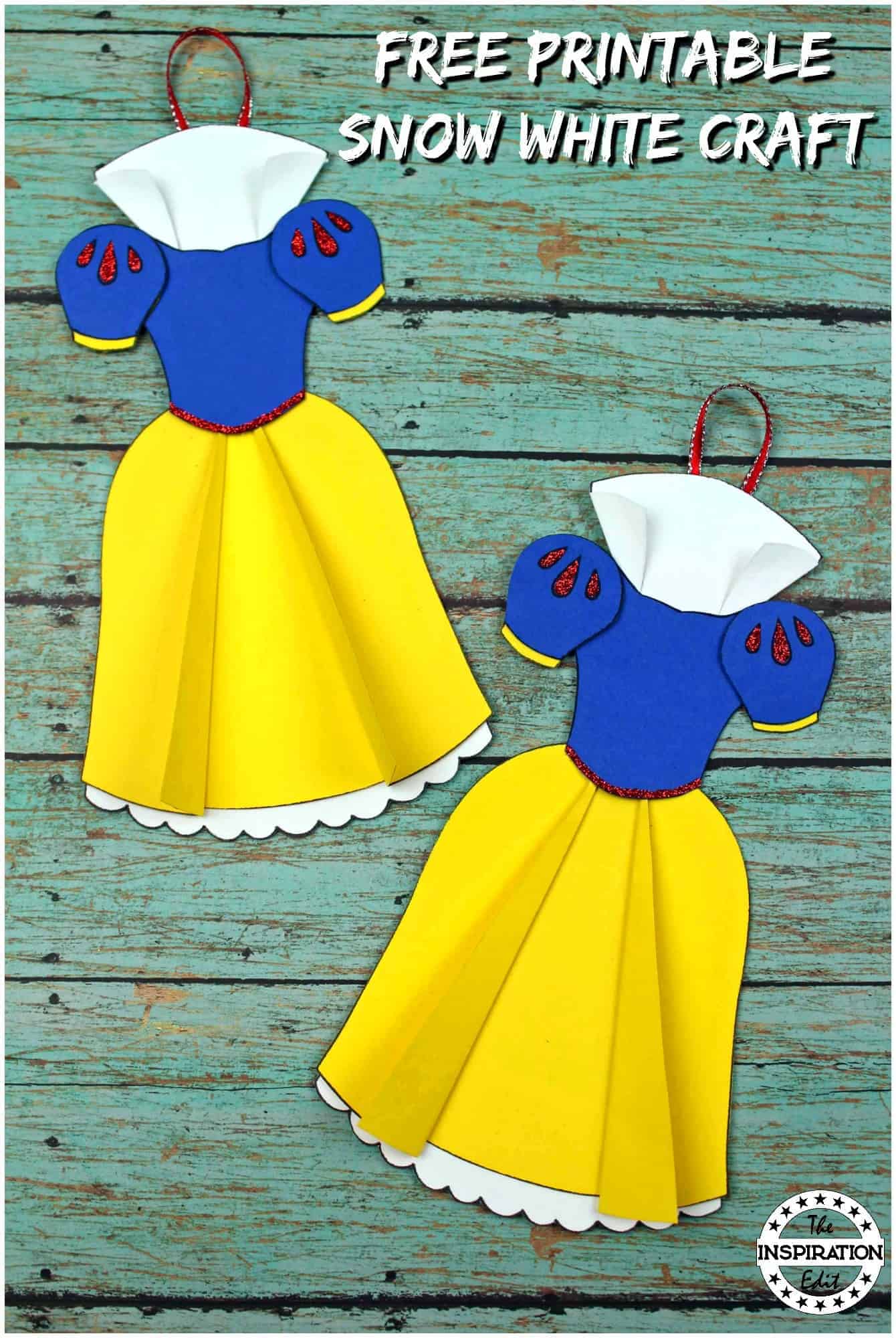 snow white Ornament with free template
