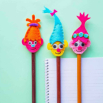 Mini Troll Pencil Toppers.