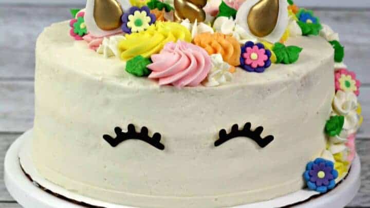 layered unicorn cake