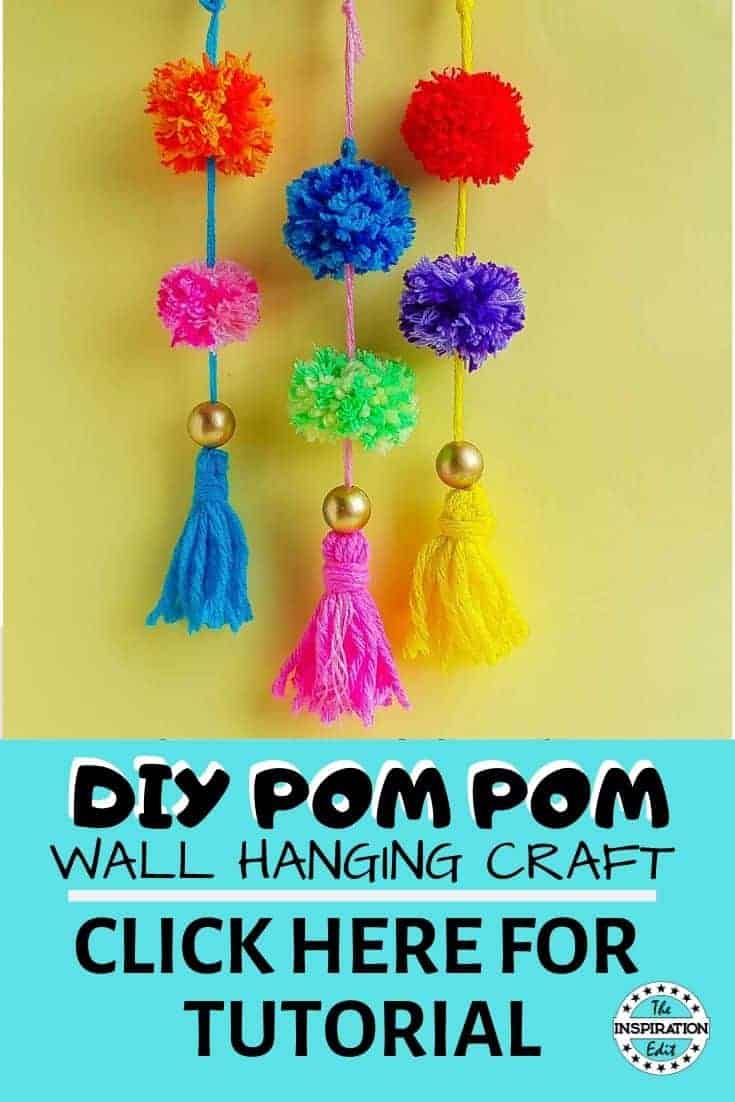 DIY POM POM WALL HANGING CRAFT