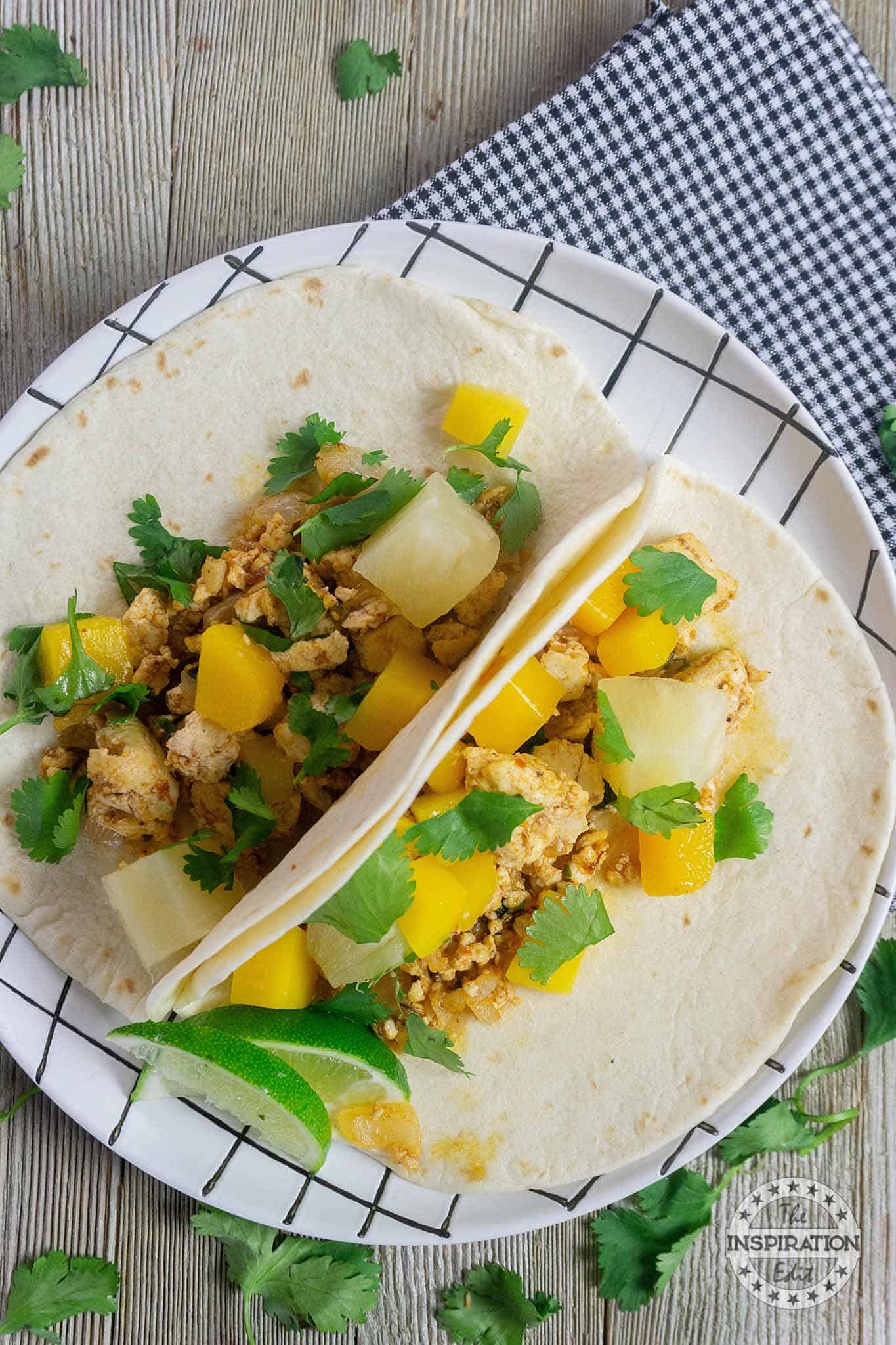 Vegan Taco Recipe With Mango And Pineapple.