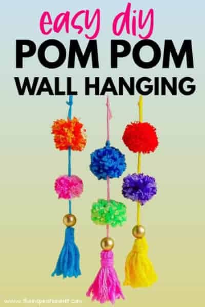 easy pom pom wall hanging