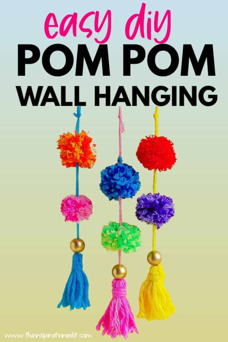 easy pom pom wall hanging
