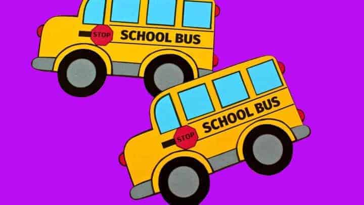 School bus paper craft