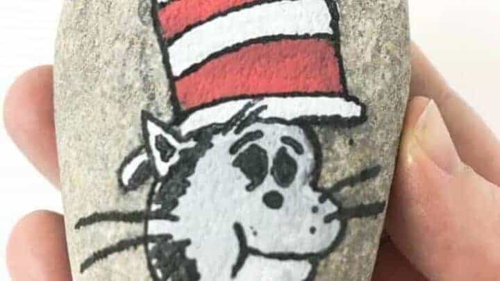 Cat In The Hat Painted Rock Crafts