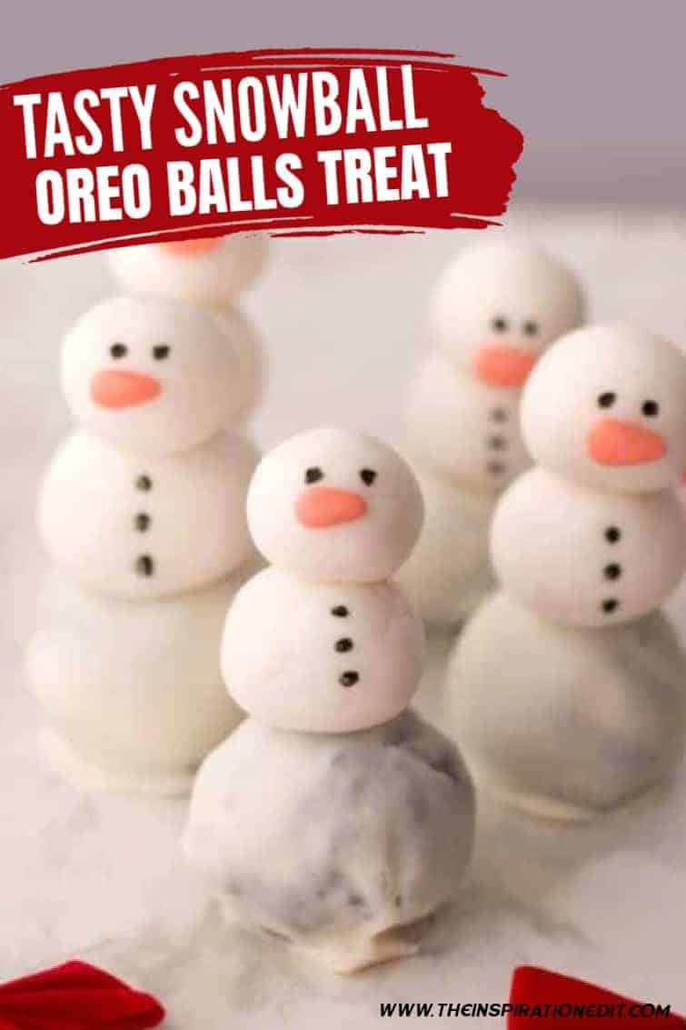 snowman oreo truffles
