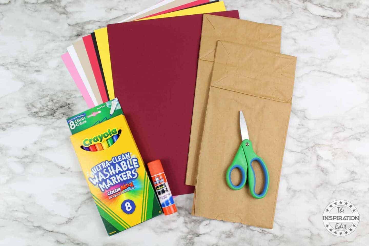 Supplies and Cardstock for Vampire Craft.