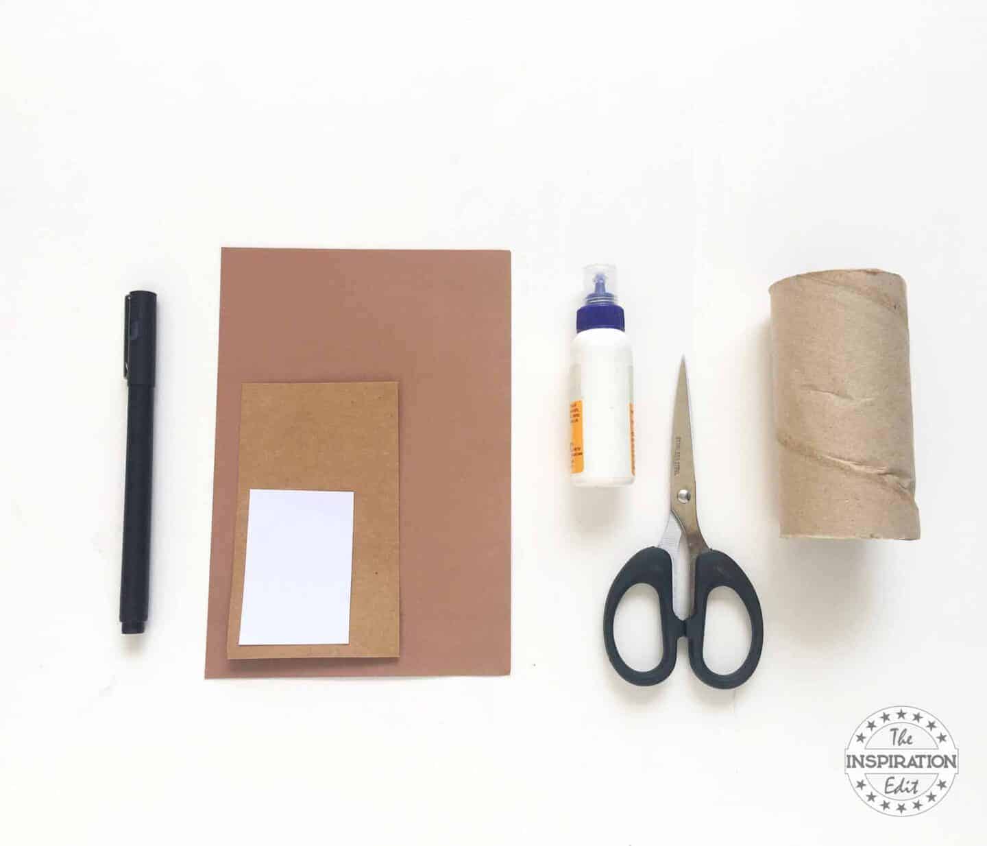Supplies for Preschool Dog Craft.