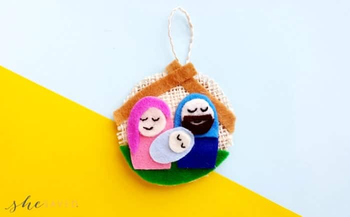 Felt Nativity Ornament.