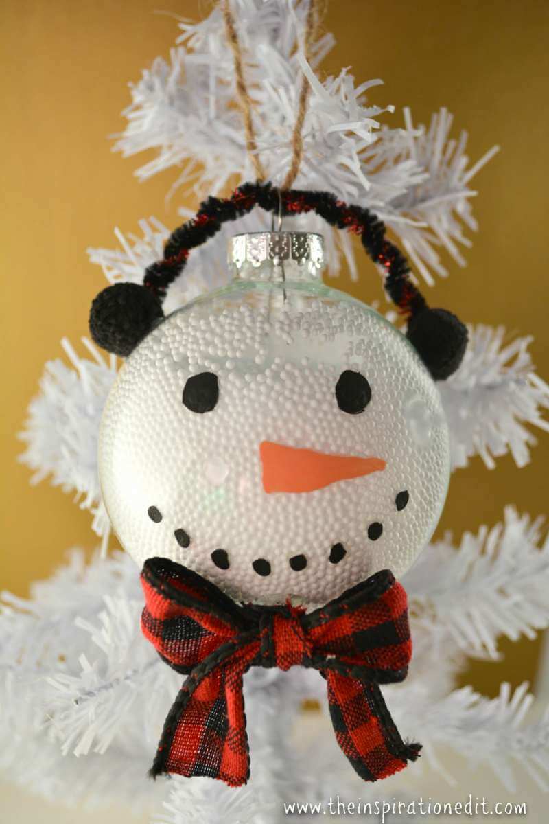 Filled Snowman Ornament.