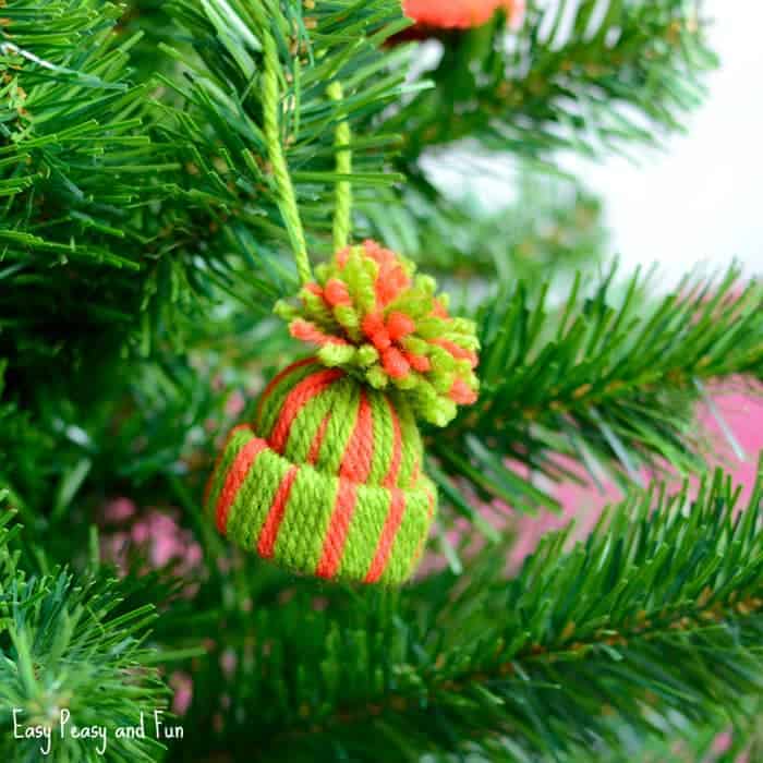 Mini Yarn Hat Ornaments.