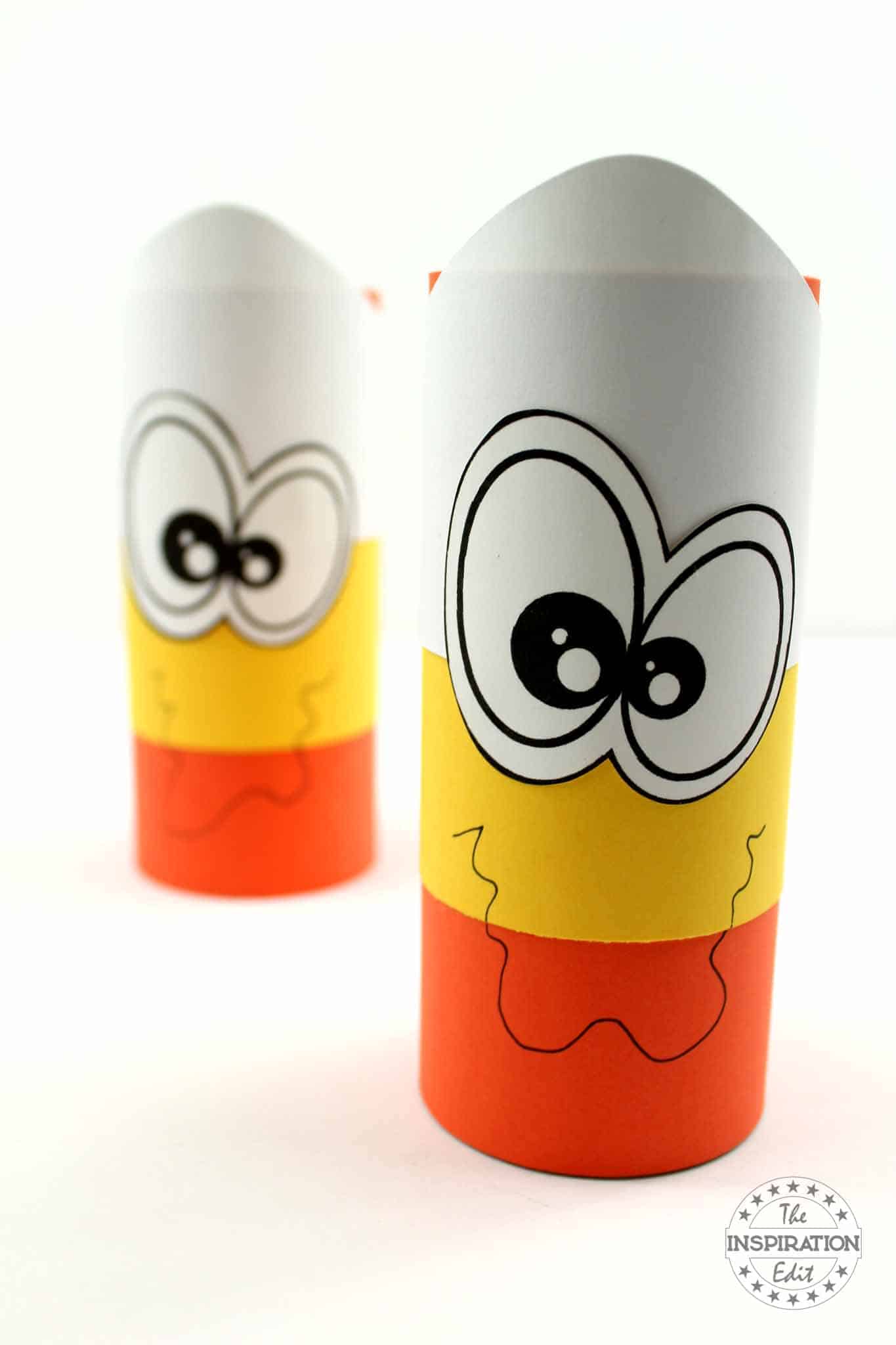 Toilet Roll Candy Corn Crafts.
