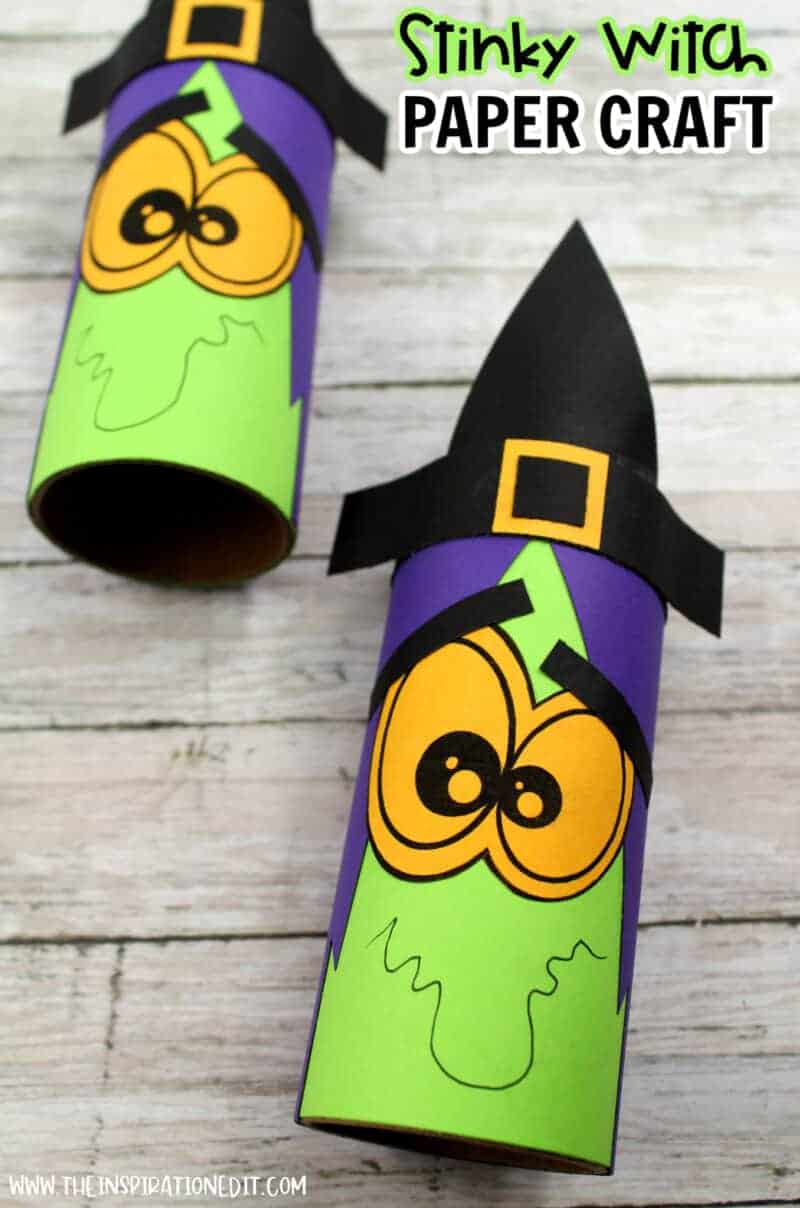 Halloween Toilet Paper Roll Witch For Preschoolers · The Inspiration Edit