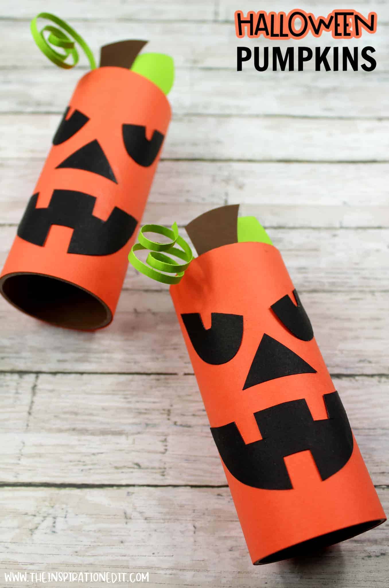 Toilet Roll Pumpkins.