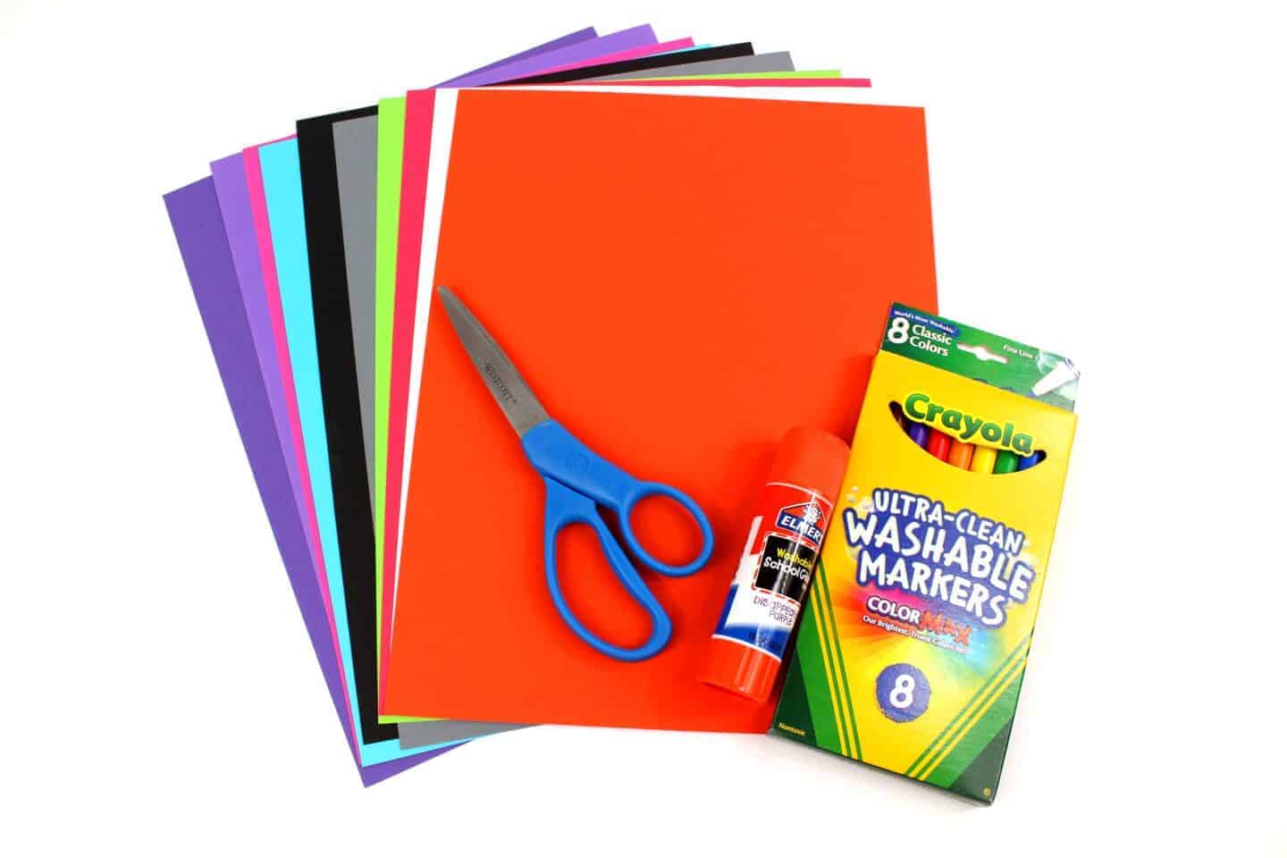 Halloween Supplies for Toilet Tube Craft.