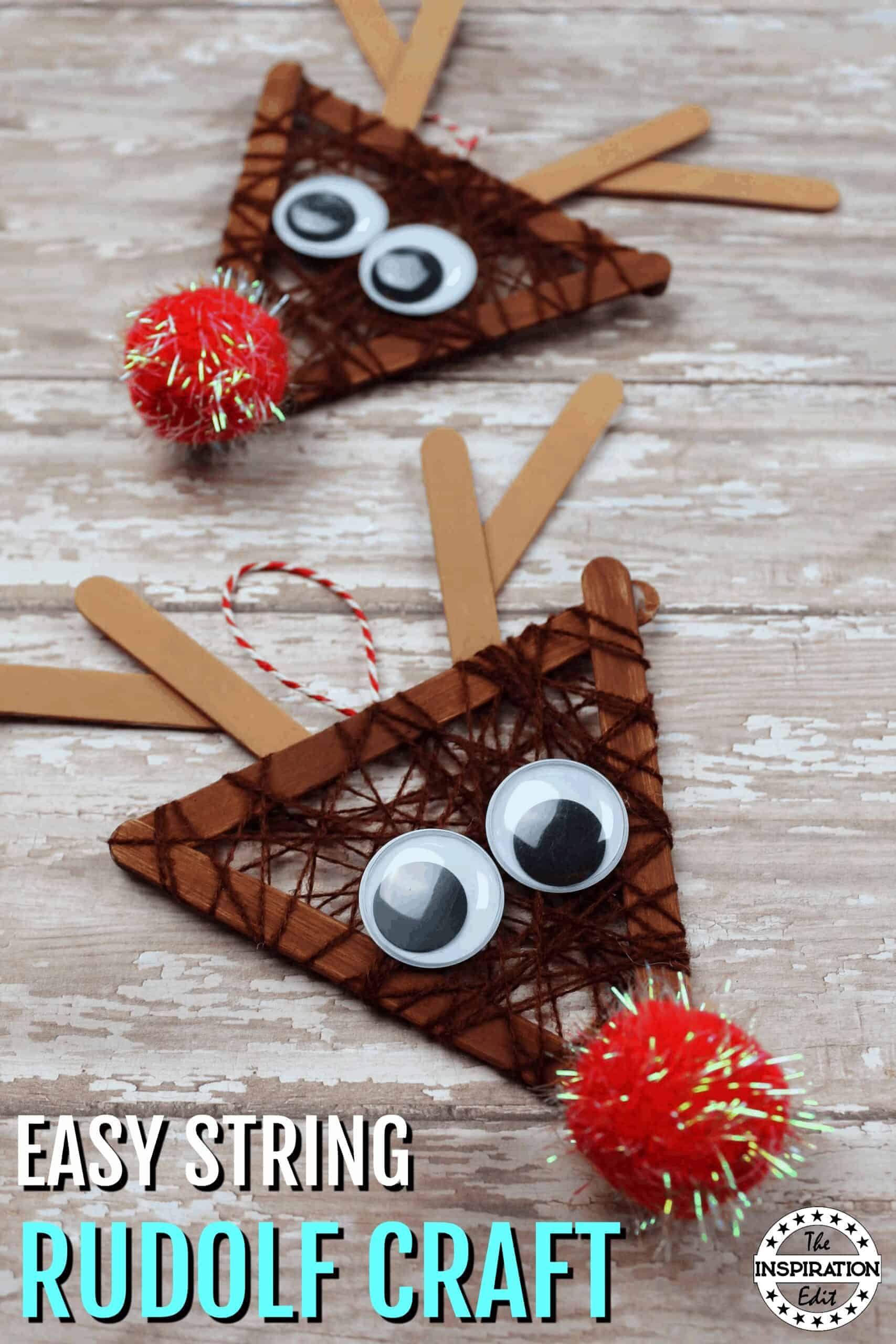 Rudolph Craft With Popsicle Sticks · The Inspiration Edit