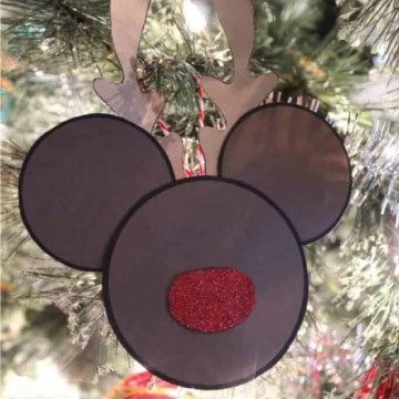Rudolf Mickey Mouse Ornament.