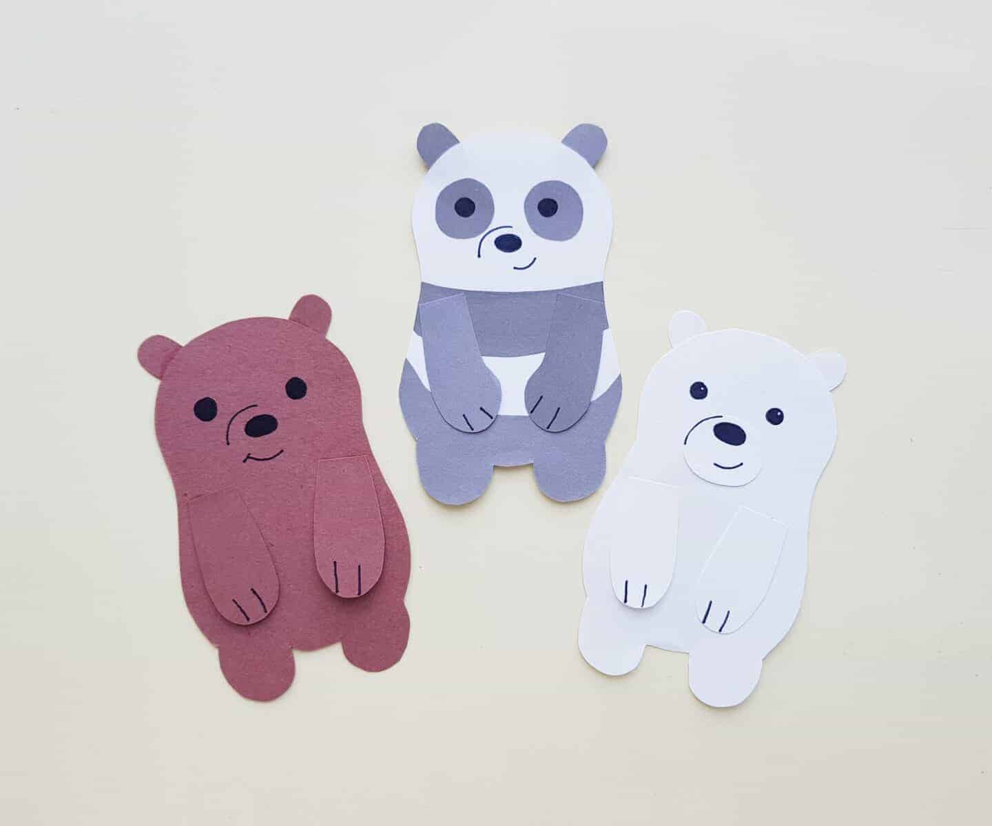 Supplies For The Three Bears Bookmark.