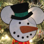 Disney Mickey Snowman Craft.