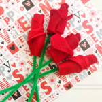 Valentines roses craft.