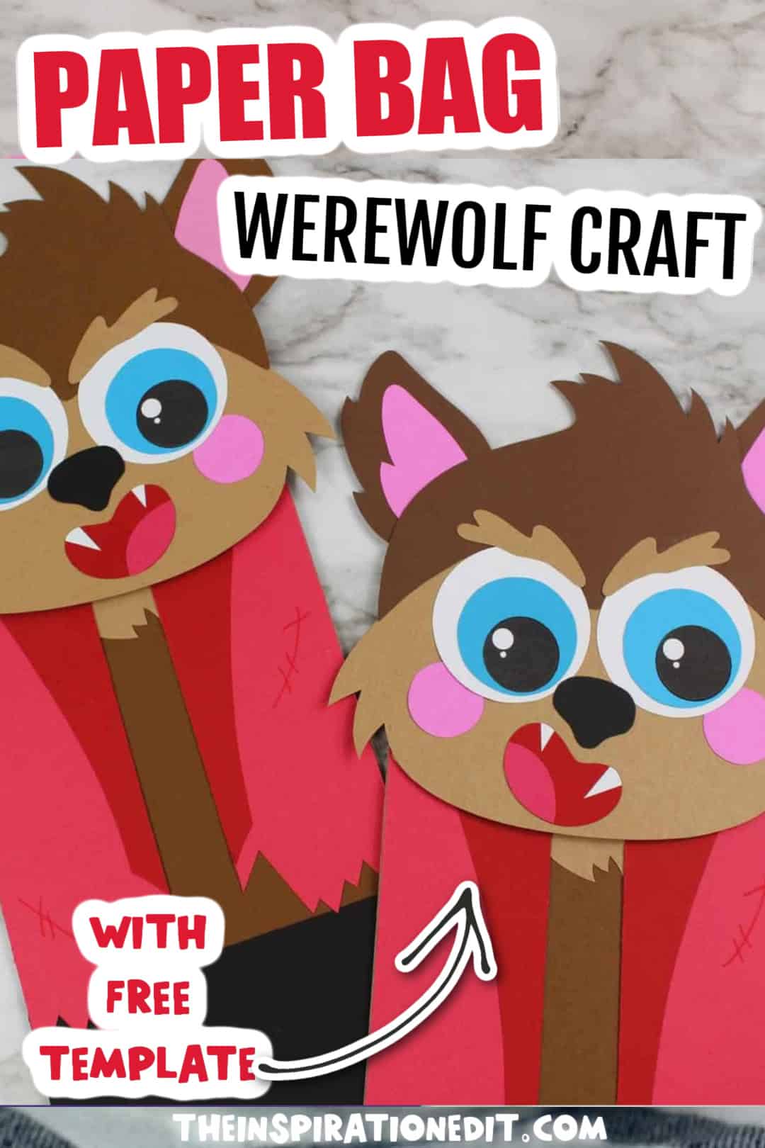 Paper Bag Werewolf Puppet For Kids · The Inspiration Edit