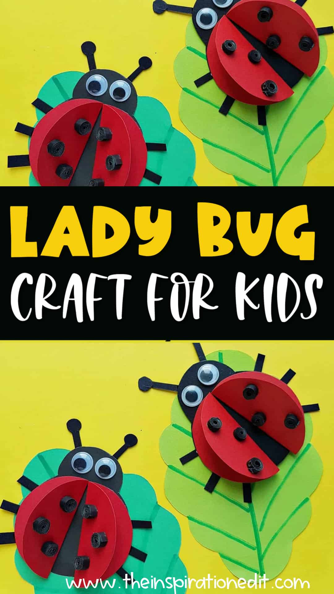 Lady Bug Paper Craft for Kids.
