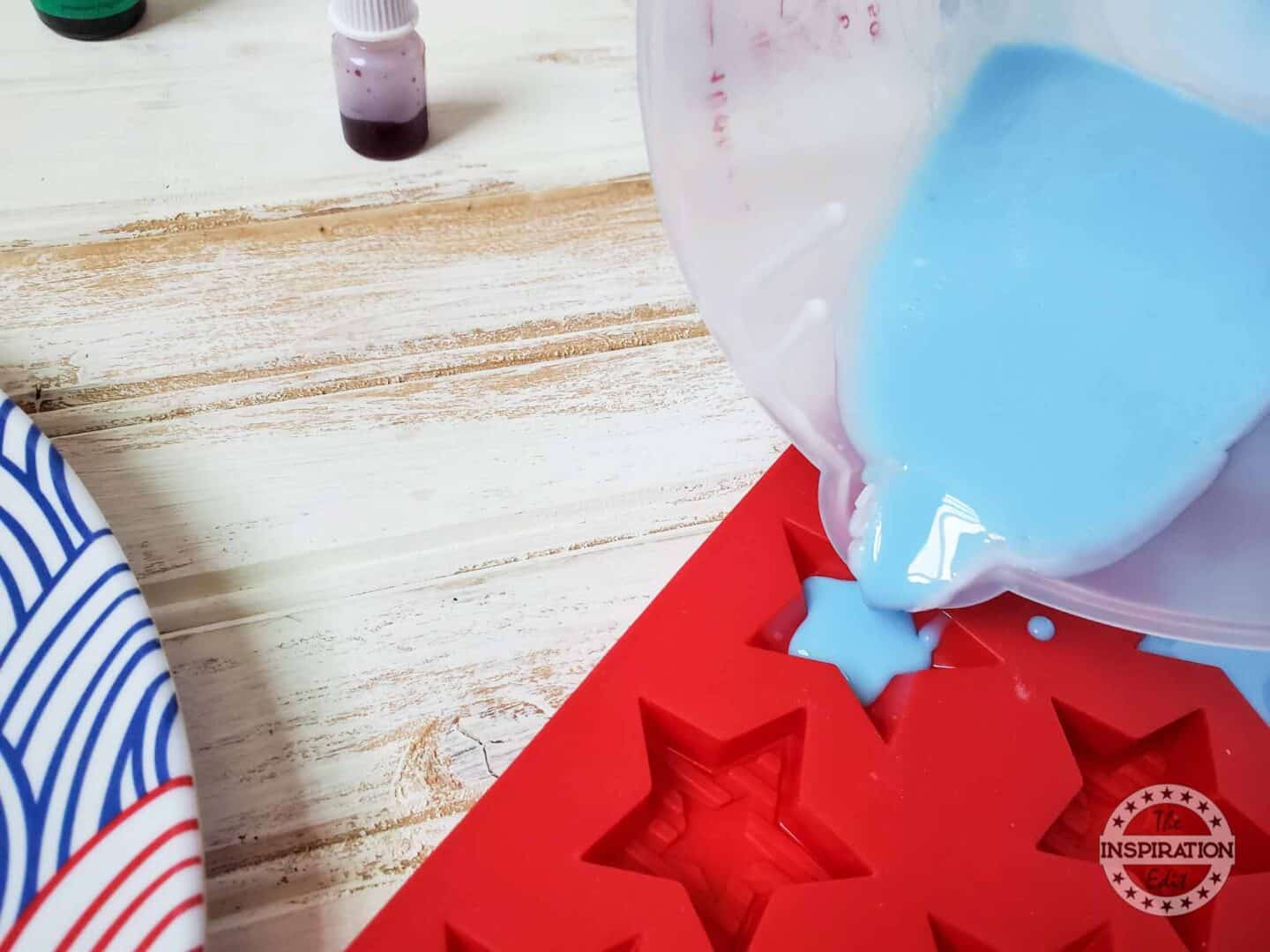 Star Mold and Melted Blueberry Soap Colorant.