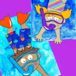 Snorkel Divers Art.Snorkel Divers Art.