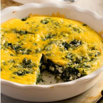 Spinach and Feta Egg Bake - Bariatric Recipe.
