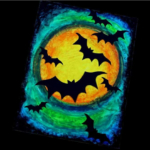 Halloween Bat Art.
